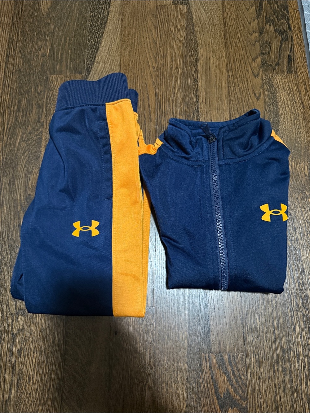 Under Armour Boys Navy and Orange Track Set - Sweatpants & Jacket